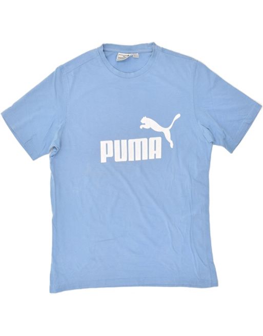 Vintage Puma Size XL Graphic T-Shirt Top in Blue