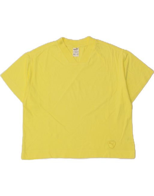 Vintage Puma Size XL T-Shirt Top in Yellow