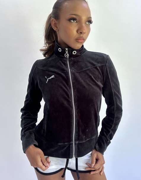 Vintage Puma zip up jacket in black - view 1