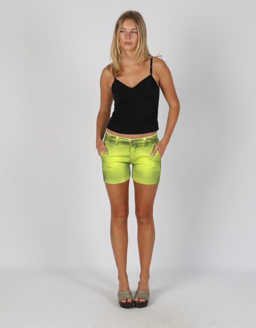 Vintage Purple S denim shorts in light green