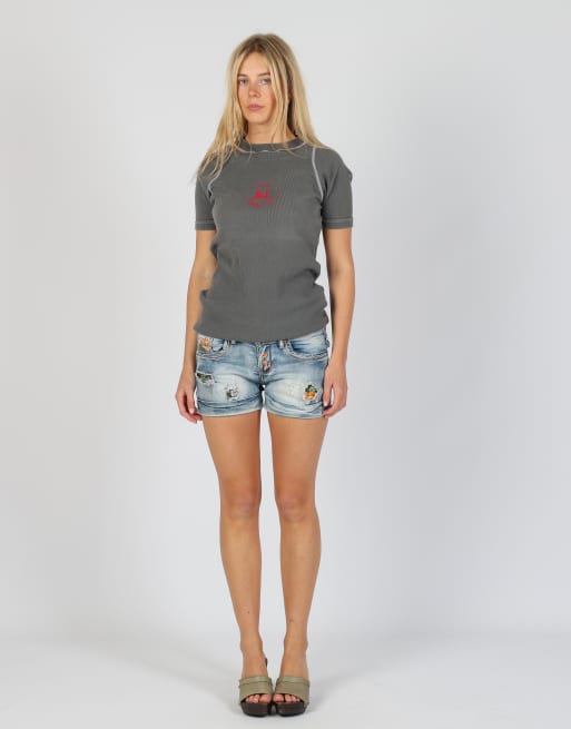 Vintage Qiki S denim shorts in light blue