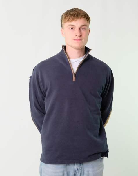 Vintage Quarter Zip - Woolrich M Sweatshirt Navy Blue - view 2