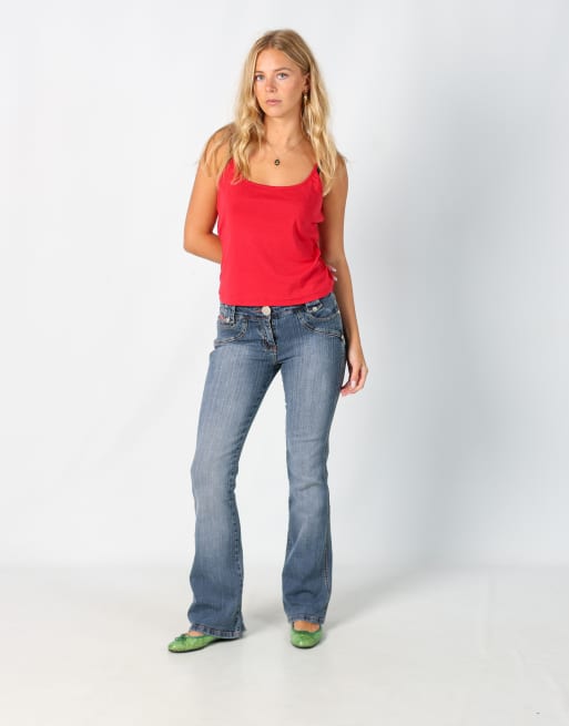 Vintage Queen Moda 8 flare jeans in blue