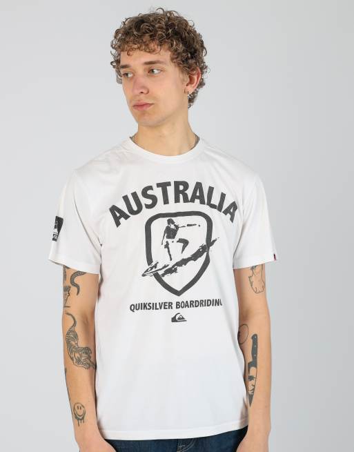 Vintage Quiksilver l t-shirt in ivory