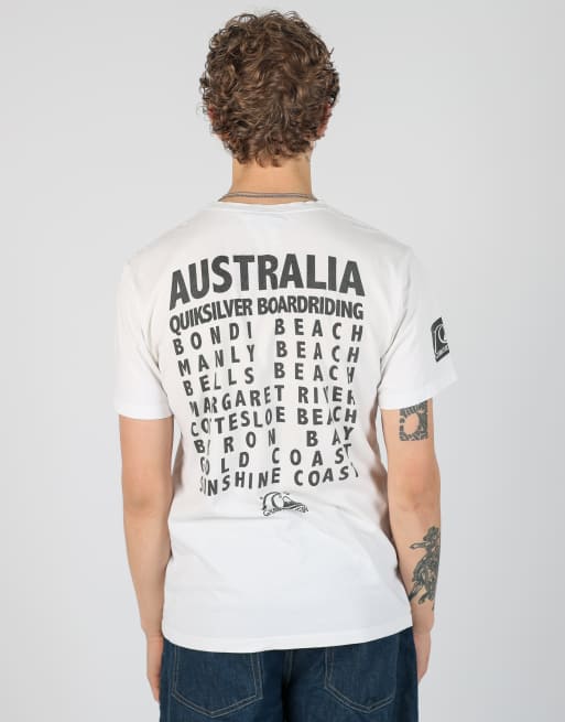 Vintage Quiksilver l t-shirt in ivory, 3 of 4