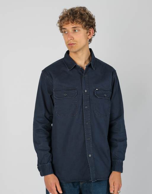 Vintage Quiksilver m long sleeve shirt in navy blue