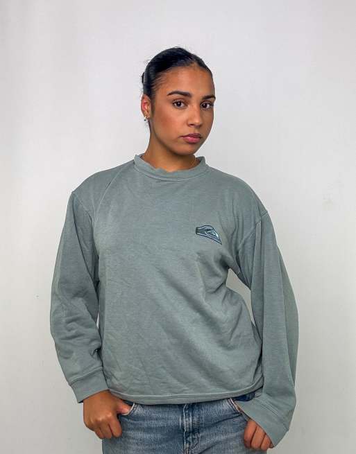 Vintage Quiksilver M Sweatshirt Jacket Turquoise