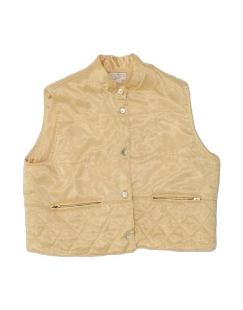 Vintage Quilted Gilet EU 44 Large In Beige - view 1