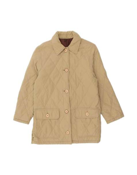 Vintage Quilted Jacket It 42 Medium In Beige - view 1