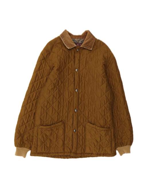 Vintage Quilted Jacket It 48 Medium In Brown