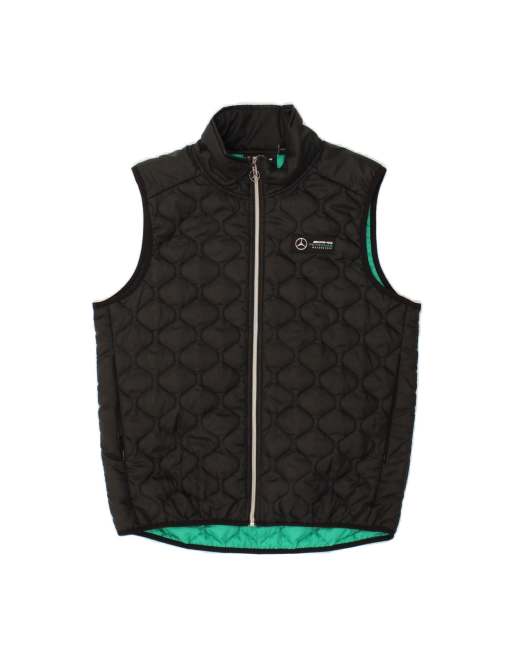 Vintage Quilted Jacket UK 38 Medium In Black