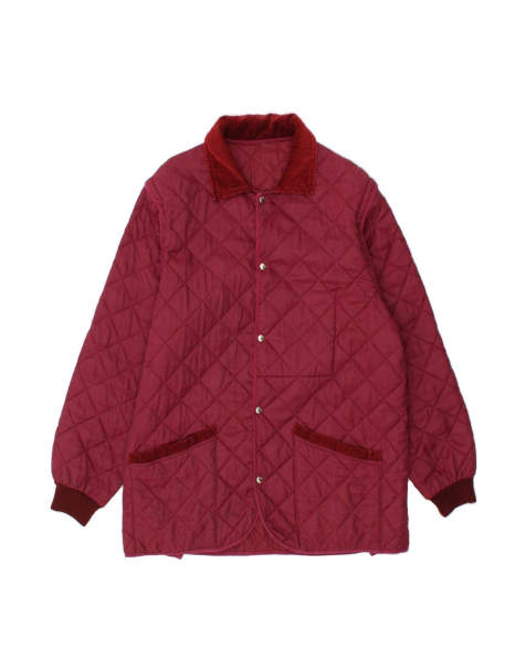 Vintage Quilted Jacket UK 40 Large In Maroon - view 1