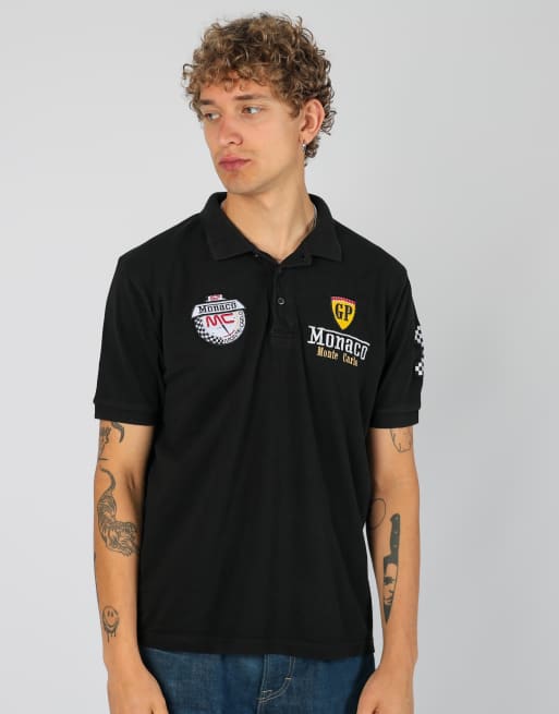 Vintage Racing club xl polo shirt in black