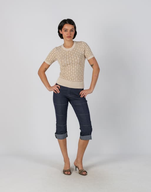 Vintage Rainbow XS 3/4 jeans in blue, 1 of 4