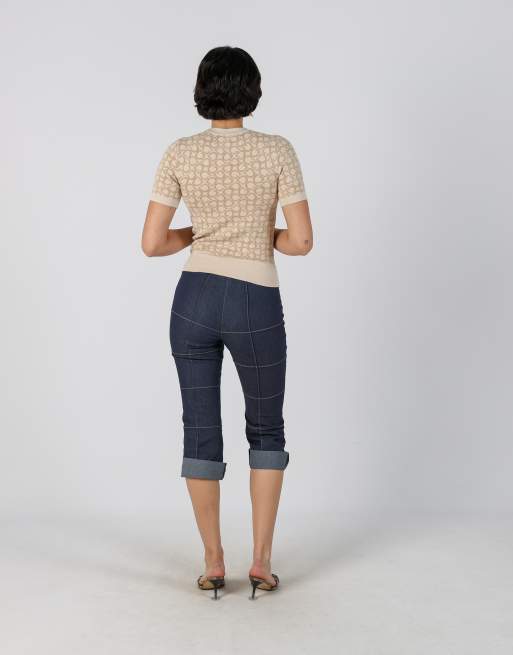 Vintage Rainbow XS 3/4 jeans in blue, 3 of 4