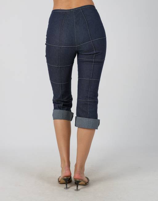Vintage Rainbow XS 3/4 jeans in blue, 4 of 4