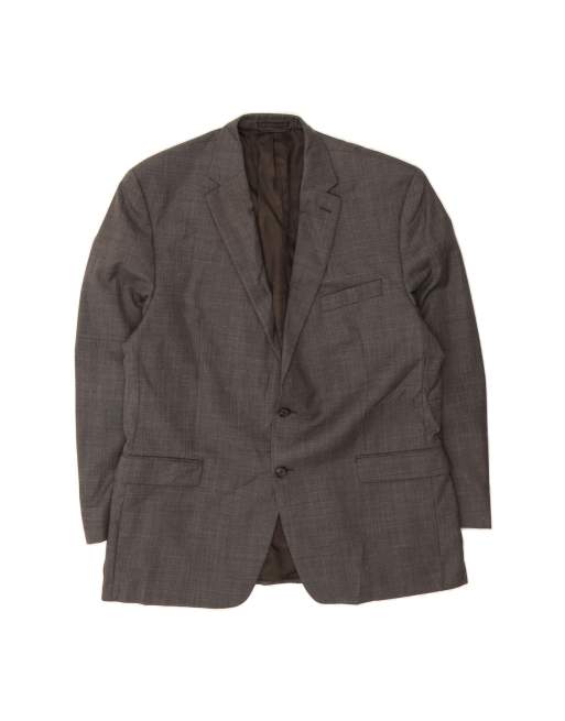 Vintage Ralph Lauren 2 Button Blazer Jacket UK 44 2XL In Grey Wool