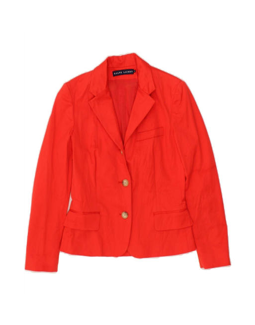 Vintage Ralph Lauren 3 Button Blazer Jacket Us 4 Small In Red