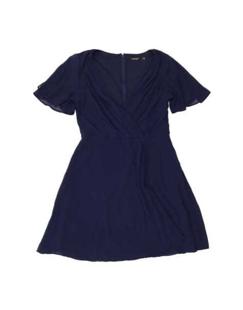 Vintage Ralph Lauren A-line Dress US 12 Large In Blue - view 1