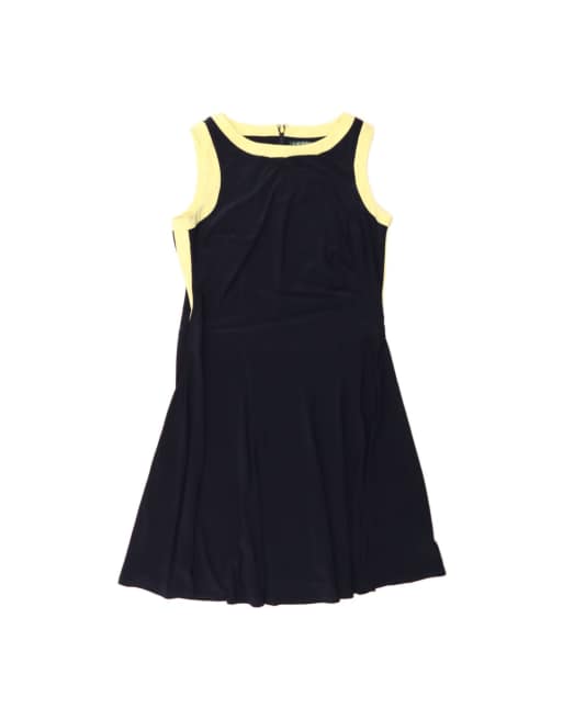 Vintage Ralph Lauren A-line Dress US 16 2XL In Blue