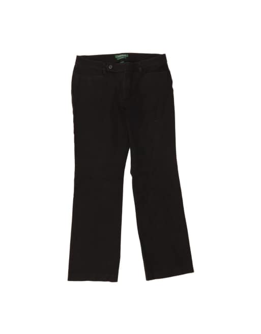 Vintage Ralph Lauren Adelle Bootcut Suit Trousers US 8 Medium W30 L30 In Black