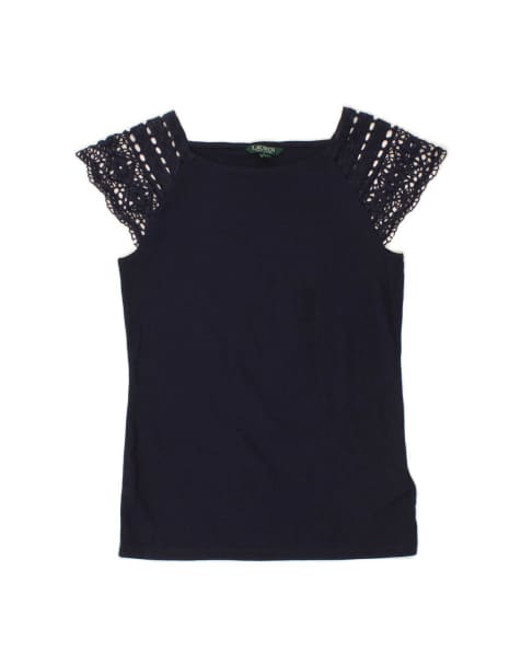 Vintage Ralph Lauren Blouse Top UK 12 Medium In Blue - view 1