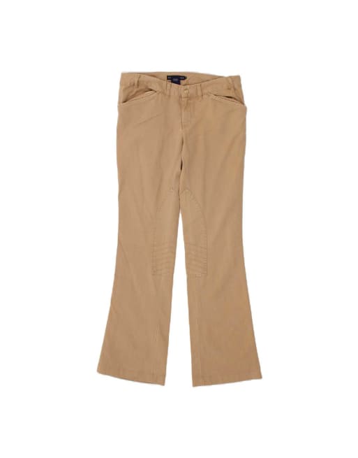 Vintage Ralph Lauren Bootcut Casual Trousers Us 4 Small W30 L31 In Beige