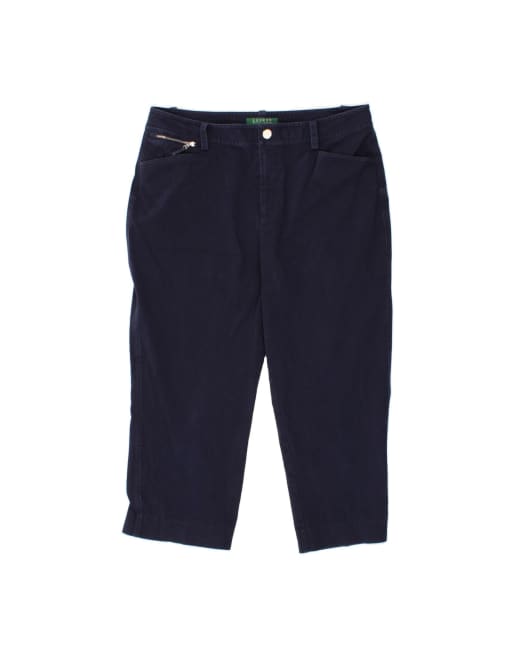 Vintage Ralph Lauren Capri Trousers US 8 Medium W30 L22 In Blue