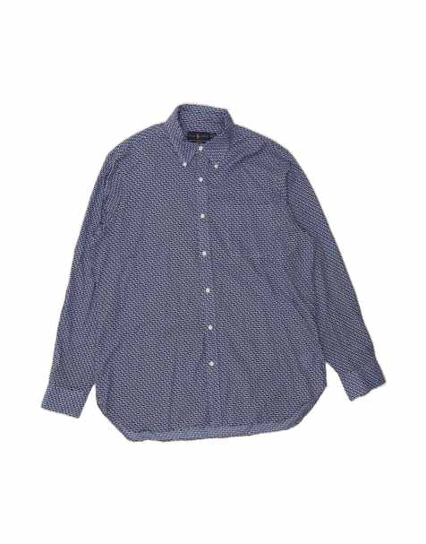 Vintage Ralph Lauren Classic Fit Abstract Pattern Shirt XL In Blue - view 1