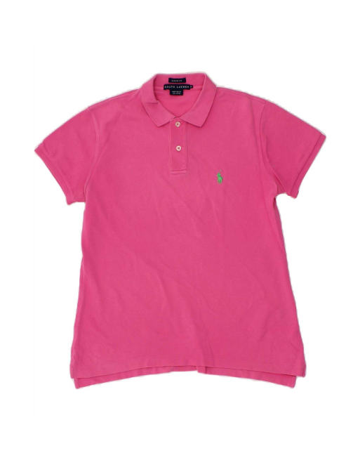 Vintage Ralph Lauren Classic Fit Polo Shirt UK 14 Medium In Pink