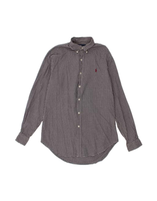 Vintage Ralph Lauren Classic Fit Shirt Medium In Blue Check