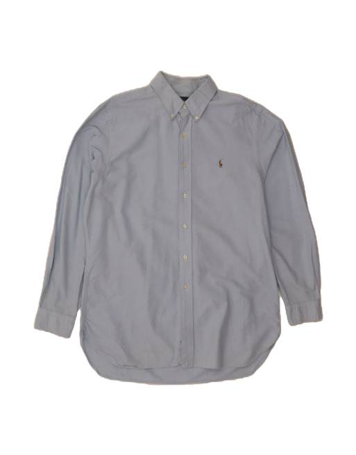 Vintage Ralph Lauren Classic Fit Shirt Size 16 1/2 Large In Blue