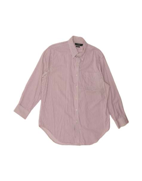 Vintage Ralph Lauren Classic Fit Shirt Size 17 XL In Purple Pinstripe - view 1