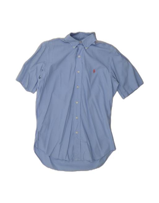 Vintage Ralph Lauren Classic Fit Short Sleeve Shirt Small In Blue