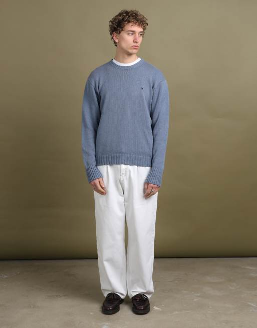Vintage Ralph Lauren Crew Neck Jumper size L in Bottle Blue, 2 of 4