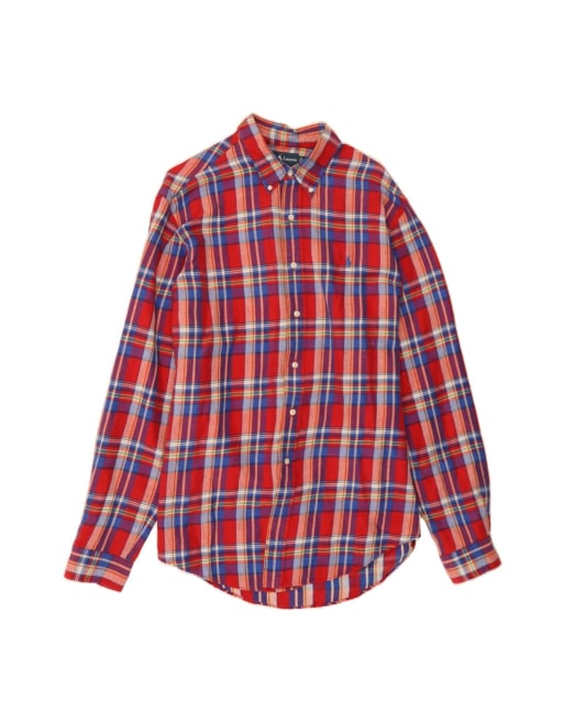 Vintage Ralph Lauren Custom Fit Flannel Shirt Large In Red Check