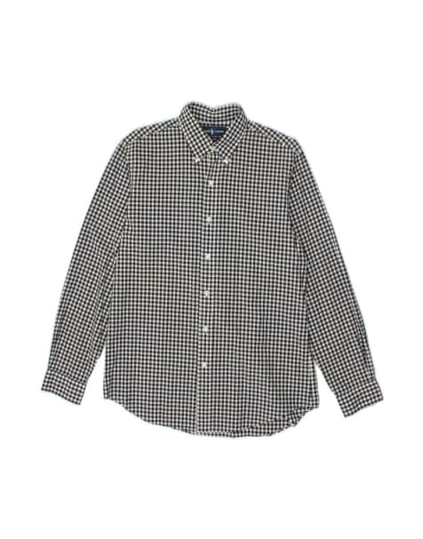 Vintage Ralph Lauren Custom Fit Shirt Large In Grey Gingham - view 1