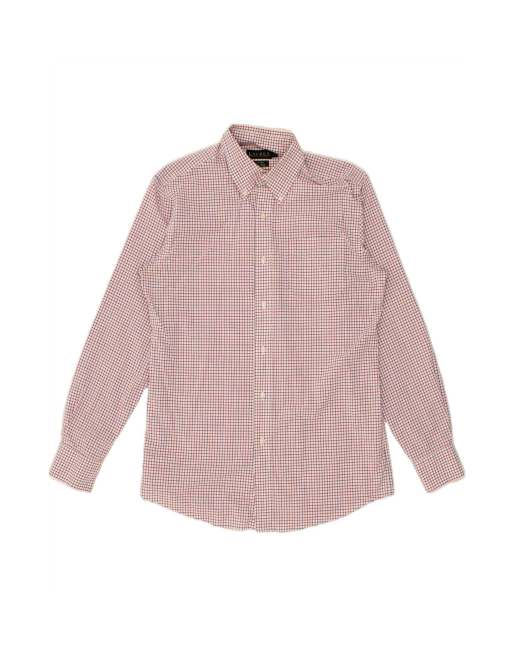 Vintage Ralph Lauren Fitted Shirt Size 16 Large In Red Check