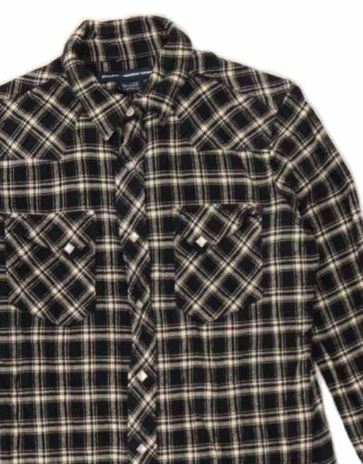 Vintage Ralph Lauren Flannel Shirt US 8 Medium In Black