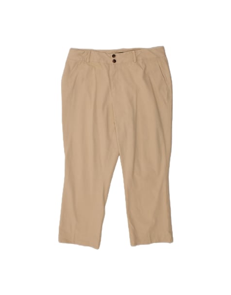 Vintage Ralph Lauren High Waist Chino Trousers US 16 2XL W36 L26 In Beige - view 1