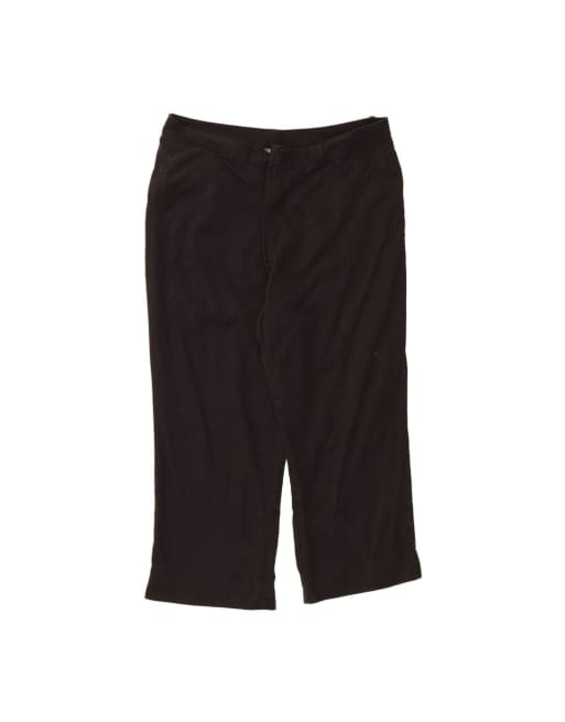 Vintage Ralph Lauren High Waist Cropped Trousers US 20 3XL W40 L27 In Black