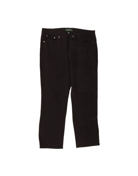 Vintage Ralph Lauren High Waist Straight Jeans US 16 2XL W38 L29 In Black - view 1