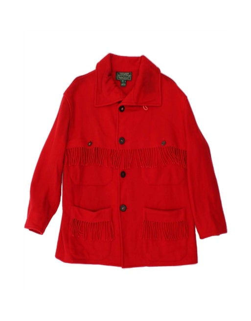 Vintage Ralph Lauren Overcoat Uk 10 Small In Red