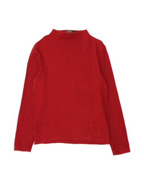 Vintage Ralph Lauren Oversized Turtle Neck Jumper Sweater UK 10 Small In Red - view 1