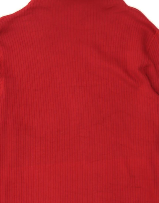 Vintage Ralph Lauren Oversized Turtle Neck Jumper Sweater UK 10 Small In Red, 4 of 4