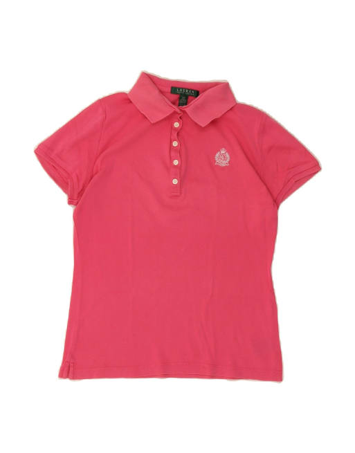 Vintage Ralph Lauren Polo Shirt UK 10 Small In Pink
