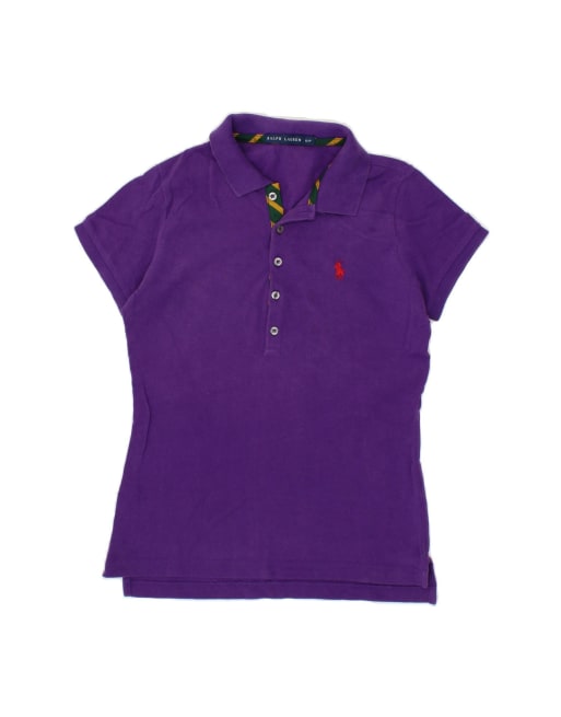 Vintage Ralph Lauren Polo Shirt UK 10 Small In Purple