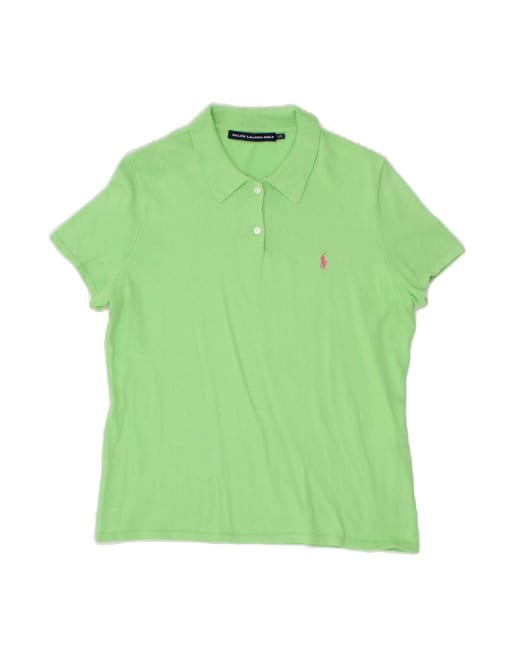 Vintage Ralph Lauren Polo Shirt UK 14 Large In Green