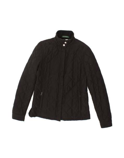 Vintage Ralph Lauren Quilted Jacket UK 14 Medium In Black - view 1