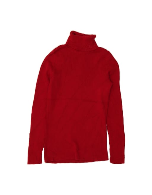 Vintage Ralph Lauren Roll Neck Jumper Sweater UK 10 Small In Red